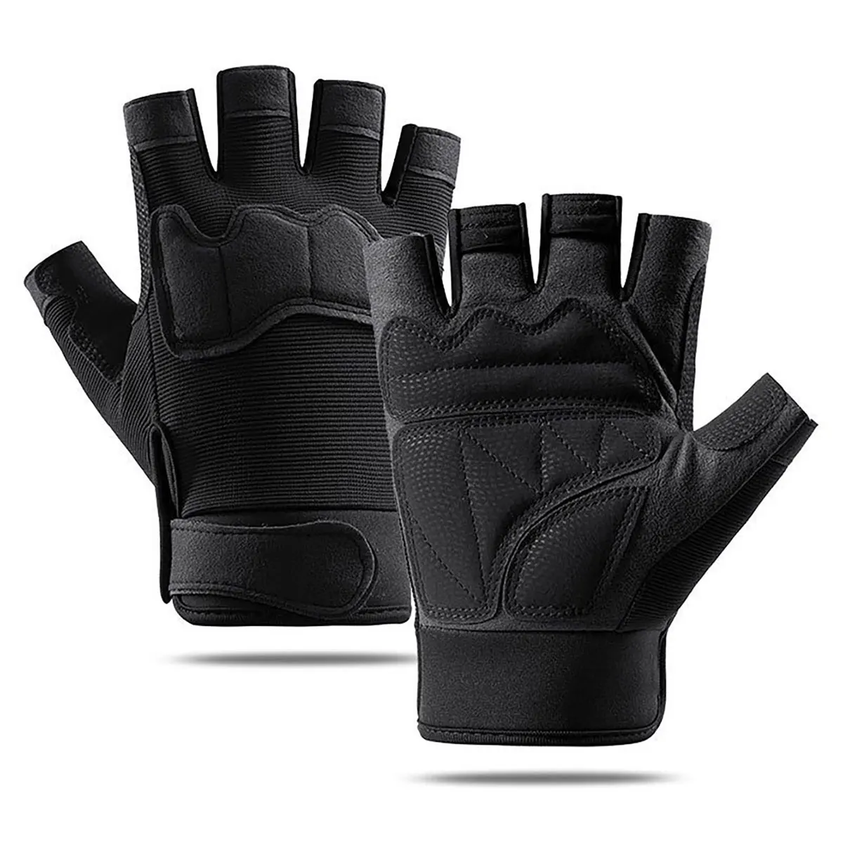Half-Finger Tactical Gloves for Men and Women, Breathable Non-Slip Fingerless Sports Gloves, Suitable for Fitness, Cycling, Rock Climbing, and Outdoor Activities