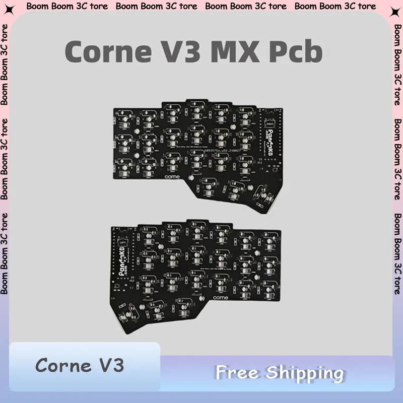 

Corne V3 Split Keyboard PCB Kit Corne Crkbd PCB RGB Wireless Horn Keyboard Kit DIY Custom for Mechanical Keyboard PC Accessories