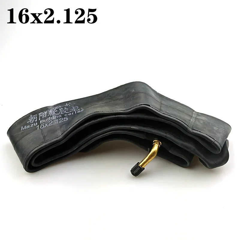 Inner Tube 16 x 2.125 with a Bent Angle Valve Stem  fits many gas electric scooters and e-Bike 16x2.125