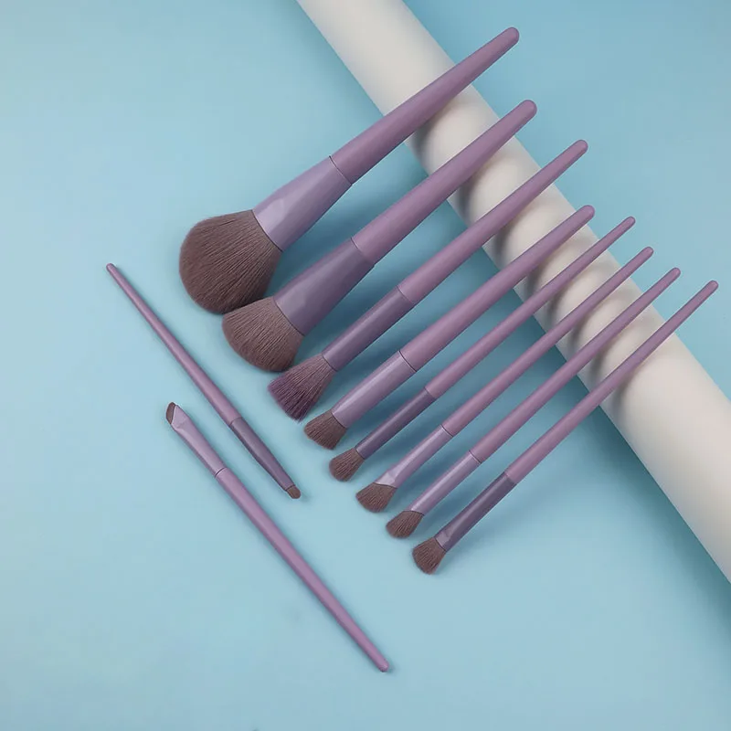 ชุดแปรงแต่งหน้า 10 ชิ้น ขนแปรงนุ่ม สำหรับลงแป้งฝุ่น บลัชออน เหมาะสำหรับผู้หญิง ชุดแปรงแต่งหน้าครบชุดสำหรับมือใหม่ แปรงแต่งหน้าระดับมืออาชีพ อุปกรณ์เสริมความงาม