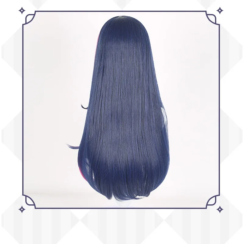 أنيمي الشفق البريق مستقيم الأرجواني الأزرق الوردي مختلط طويل الشعر الاصطناعية تأثيري طويل مستقيم إكسسوارات الشعر الباروكات النساء