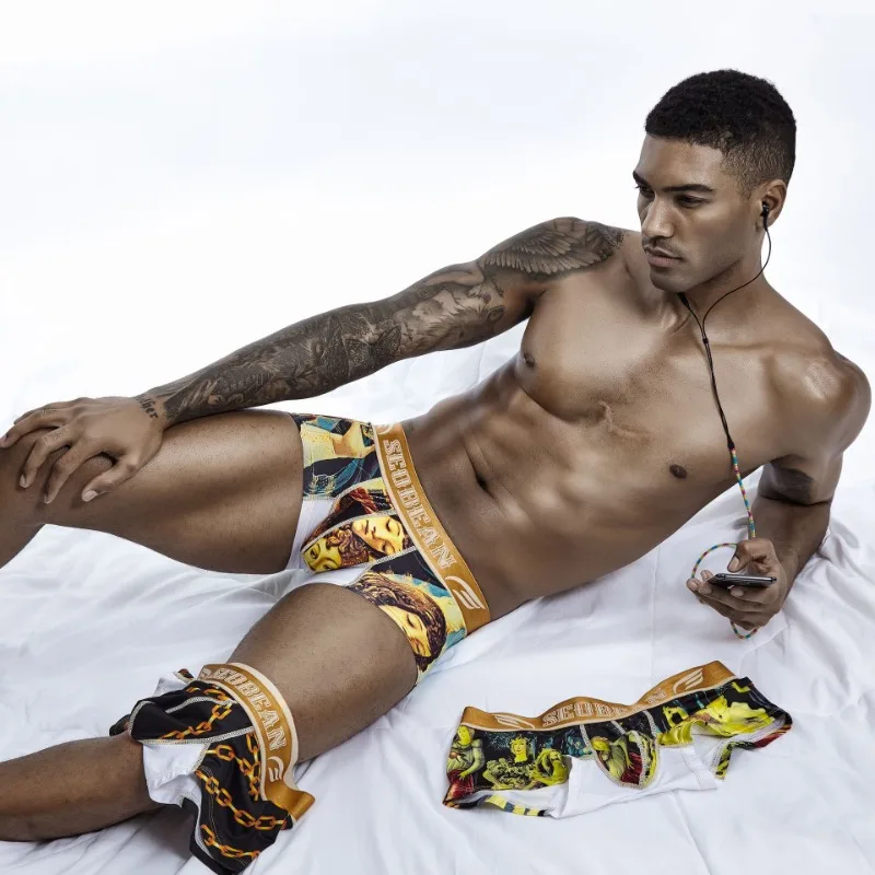 Men's Digital Printed Trendy Men's Panties Fashion Men's Panties XB 90230
