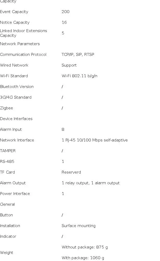 HIKVISION International Version 10 inch DS-KH9510-WTE1(B) Indoor Monitor, 802.3af POE, App Hik-Connect, WiFi, Video Intercom