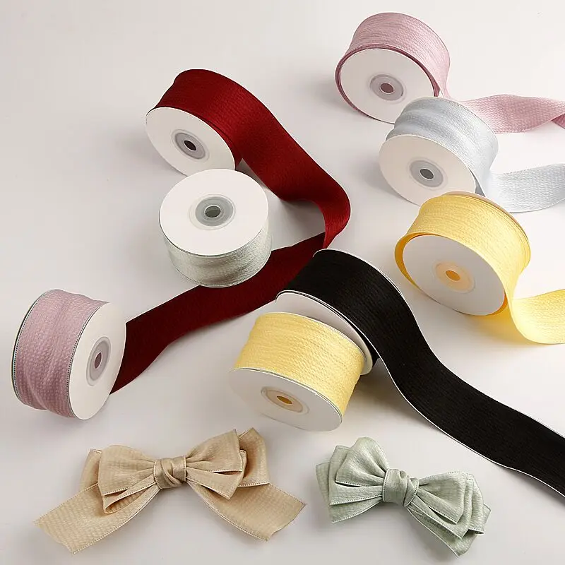 10 Yards 40MM Convexity Polyester/Cotton Ribbon DIY Handmade Materials For Headwear Hair Bows Clothing Shoes Hats Accessories