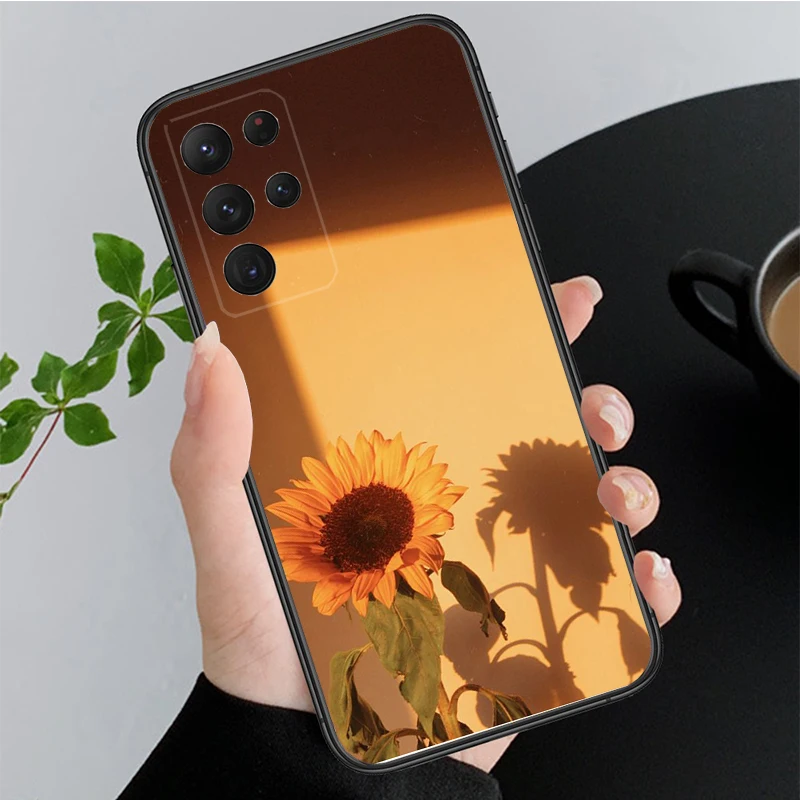 Sunflower Phone Case for Samsung Galaxy A35 A55 A54 A15 A25 A05s A05 A22 A24 A52 A33 A34 M34 M14 M54 M23 Funda