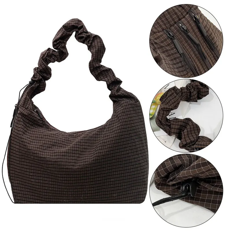 

Lazy Style Lightweight Trend Canvas Bag Commute Large Capacity Shoulder Bag Fashion Crossbody Bag For Women Soft PU Square Shape