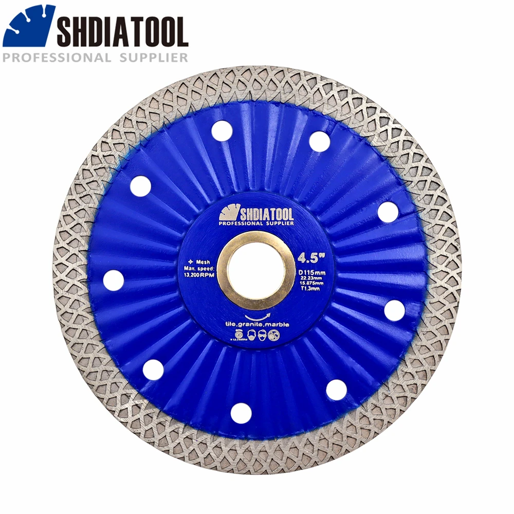 SHDIATOOL Dia115mm Diamond Hot Pressed Cutting Disc 1/2/3/5Pcs Narrow Turbo Saw Blade Ceramic Tile Marble Granite Disc Cutter