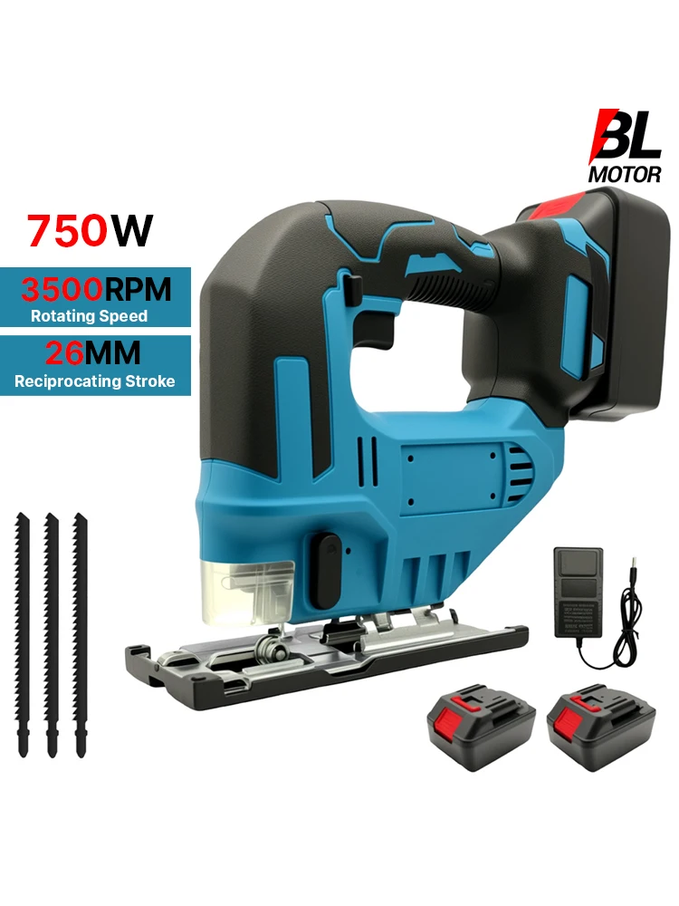 26mm 3500 RPM Borstelloze Elektrische Decoupeerzaag Draadloze Zaag Multifunctionele Hout Snijden Houtbewerking Machines Voor Makita 18 V Batterij - afbeelding 2