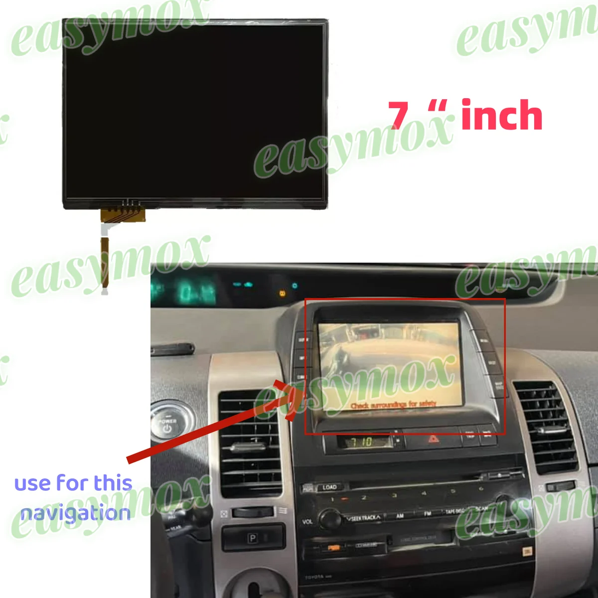 

7" LCD Display Panel Touch screen For Toyota Prius Hybrid 2004-2009 LTA070B510F 86110-47080