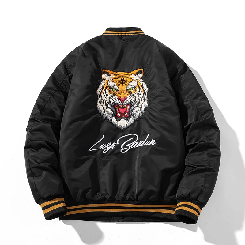 

Мужская куртка-бомбер Thiened из плотного хлопка с вышивкой, свободного кроя, в стиле ретро, для молодежи