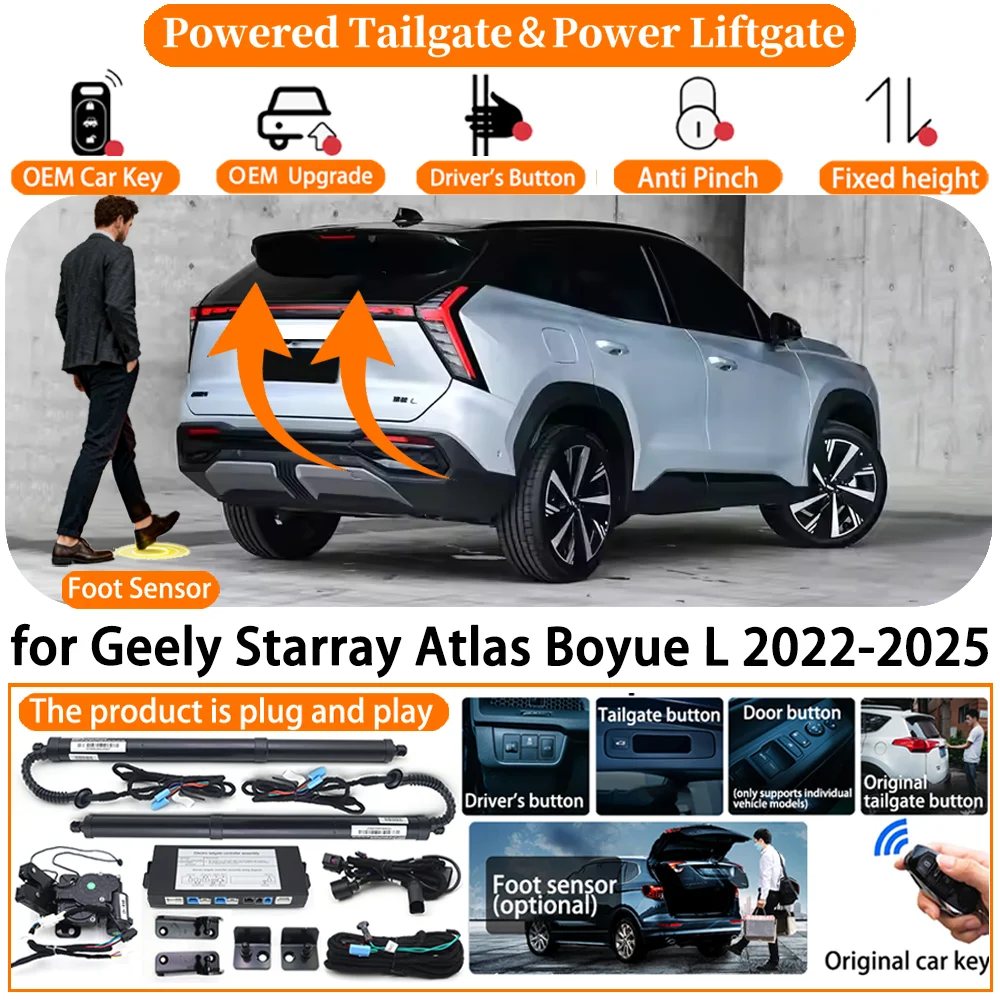 

Car Smart Powered Tailgate system for Geely Starray Atlas Boyue L 2022-2025 Automatic Electric Power Tailgate Tail Gate Lift