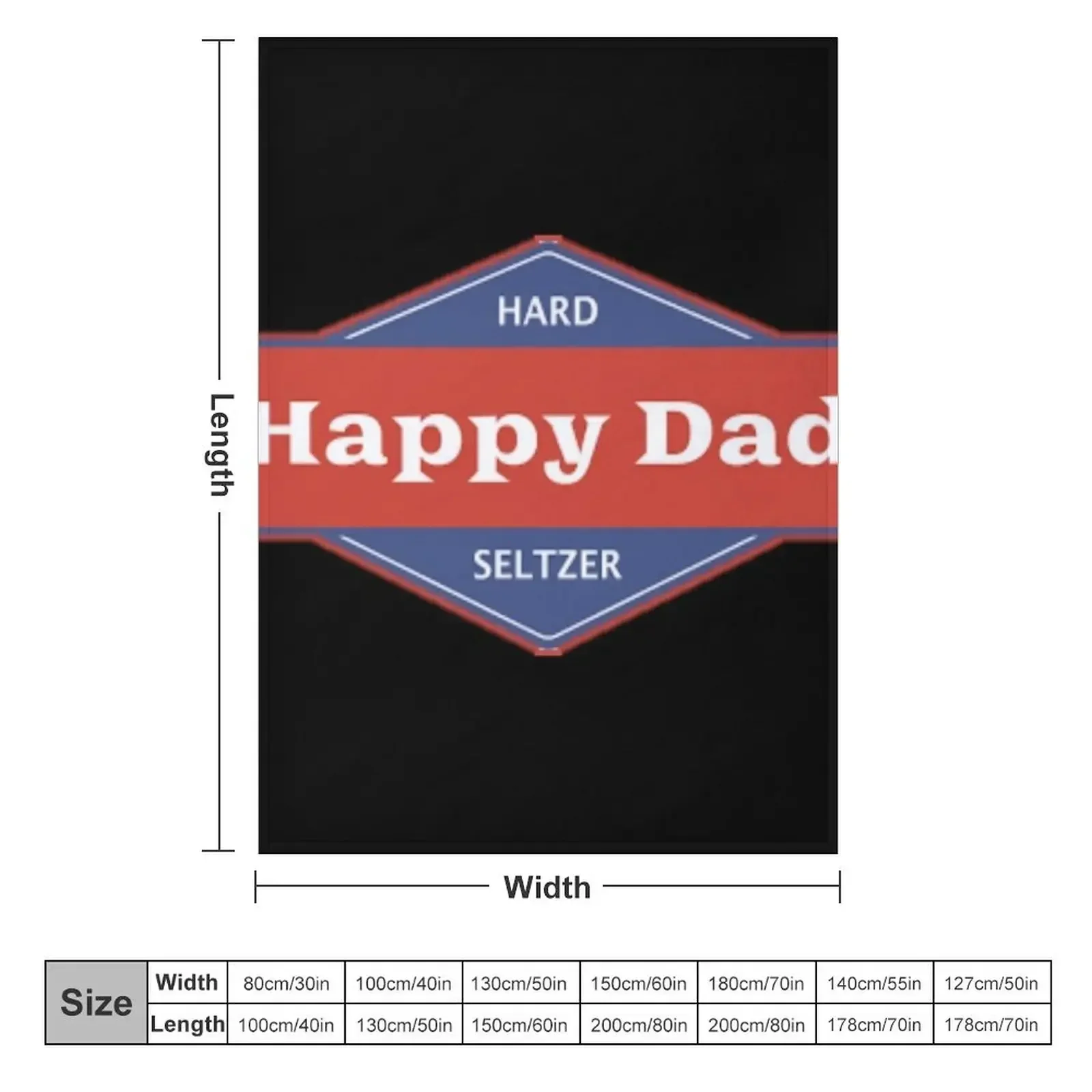 Happy Dad Seltzer Throw Blanket Sofa Decorative Sofas Luxury Soft Beds Blankets