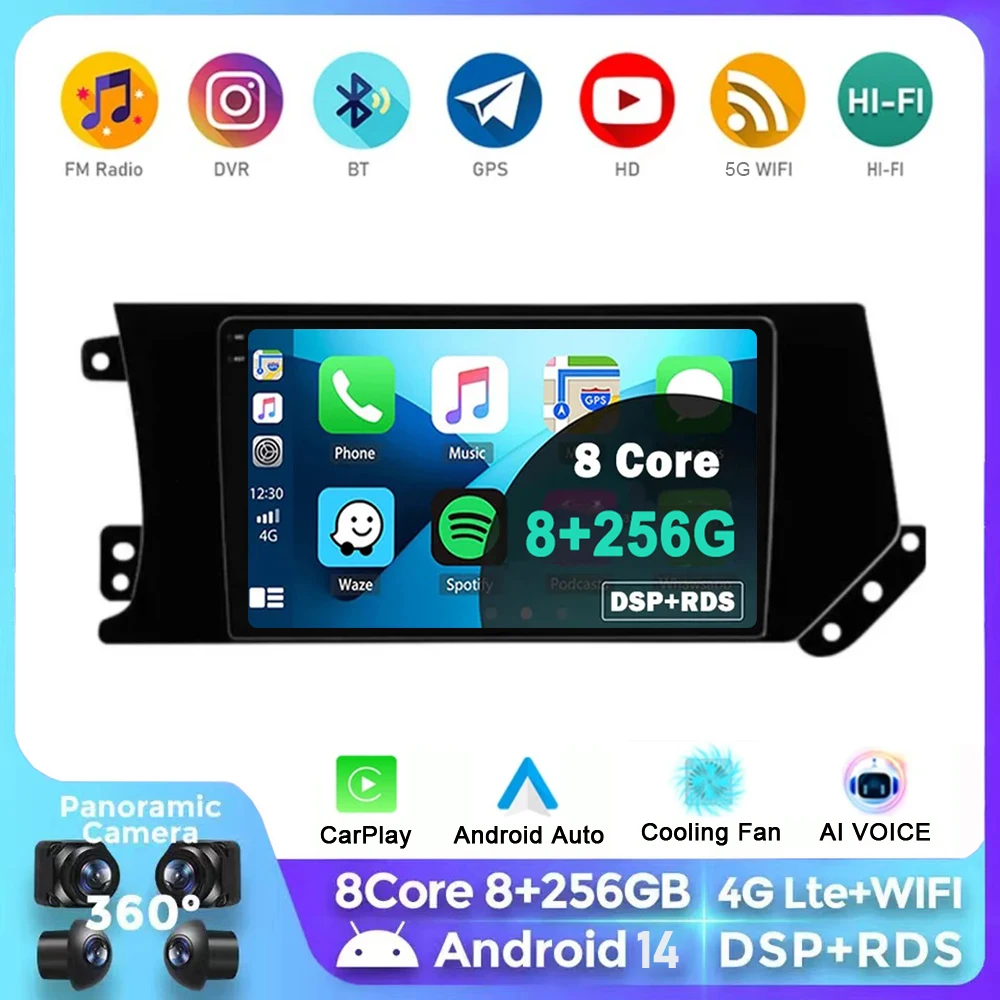 Android 14 WIFI+4G Stereo Car Radio For Great Wall Hover Haval F7X 2019-2020 Multimidia Video Player Auto CarPlay GPS DVD 2Din