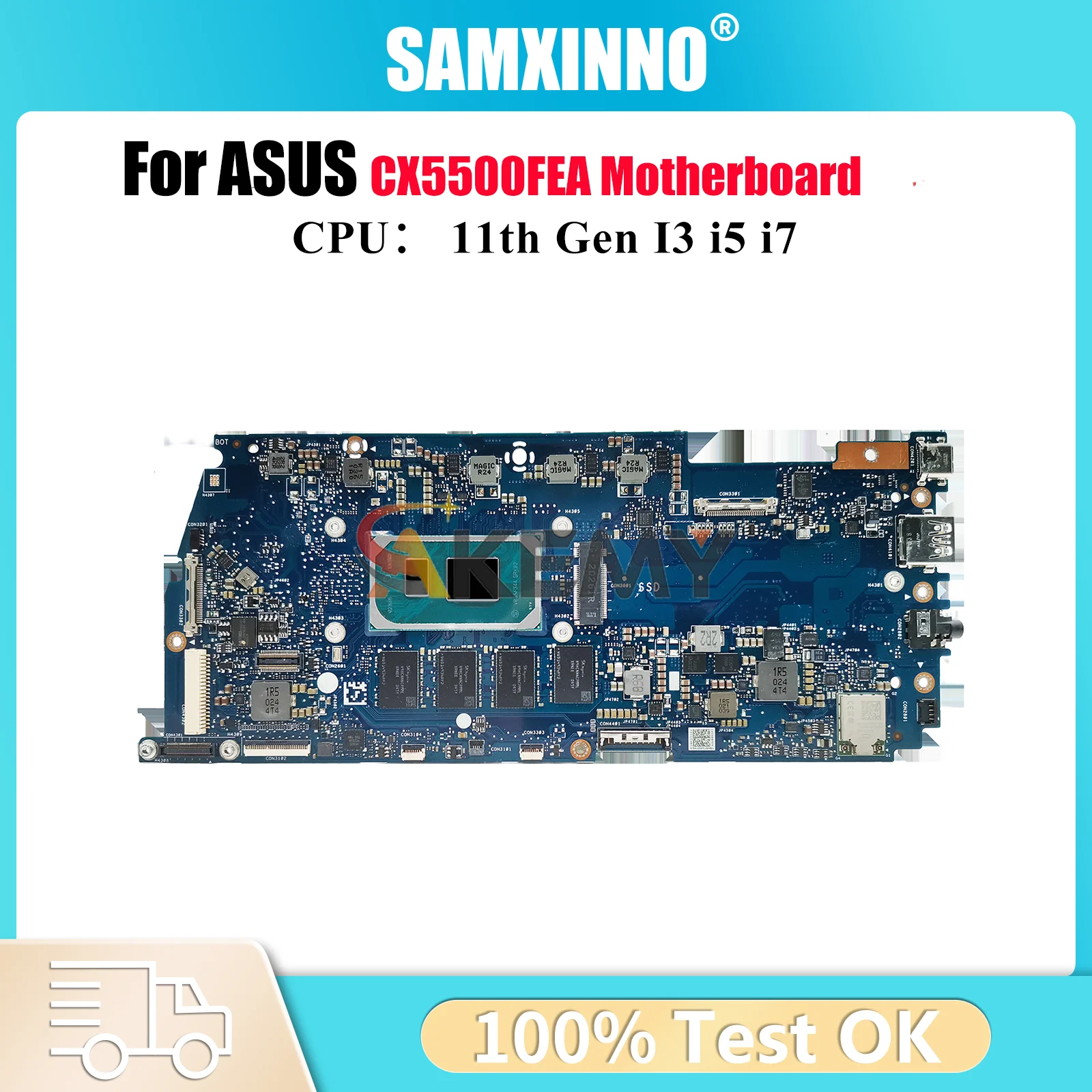 

Материнская плата для ноутбука CX5500FEA для ASUS Chromebook Flip CX5 CX5500FEA CX5500F с 11-го поколения I3 i5 i7 100% тестирование OK stk