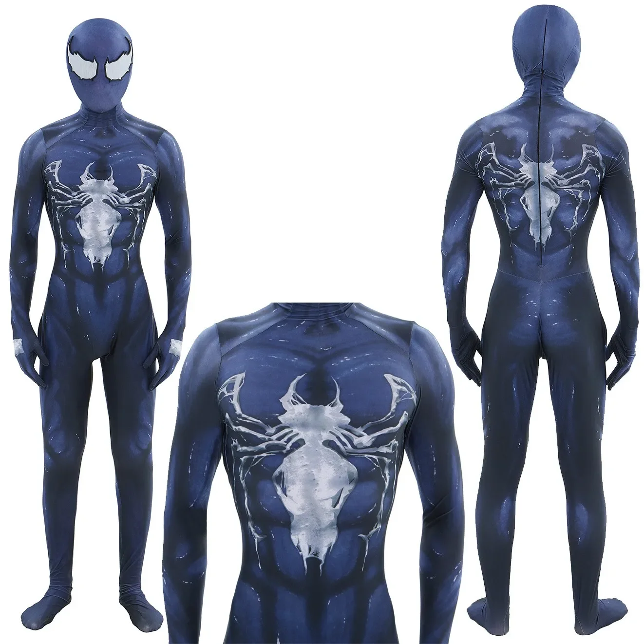 

Venom Symbiote Человек-Паук Косплей Venom Symbiote Костюм Паука Супергерой 3D Печатный наряд из спандекса Костюм на Хэллоуин Боди