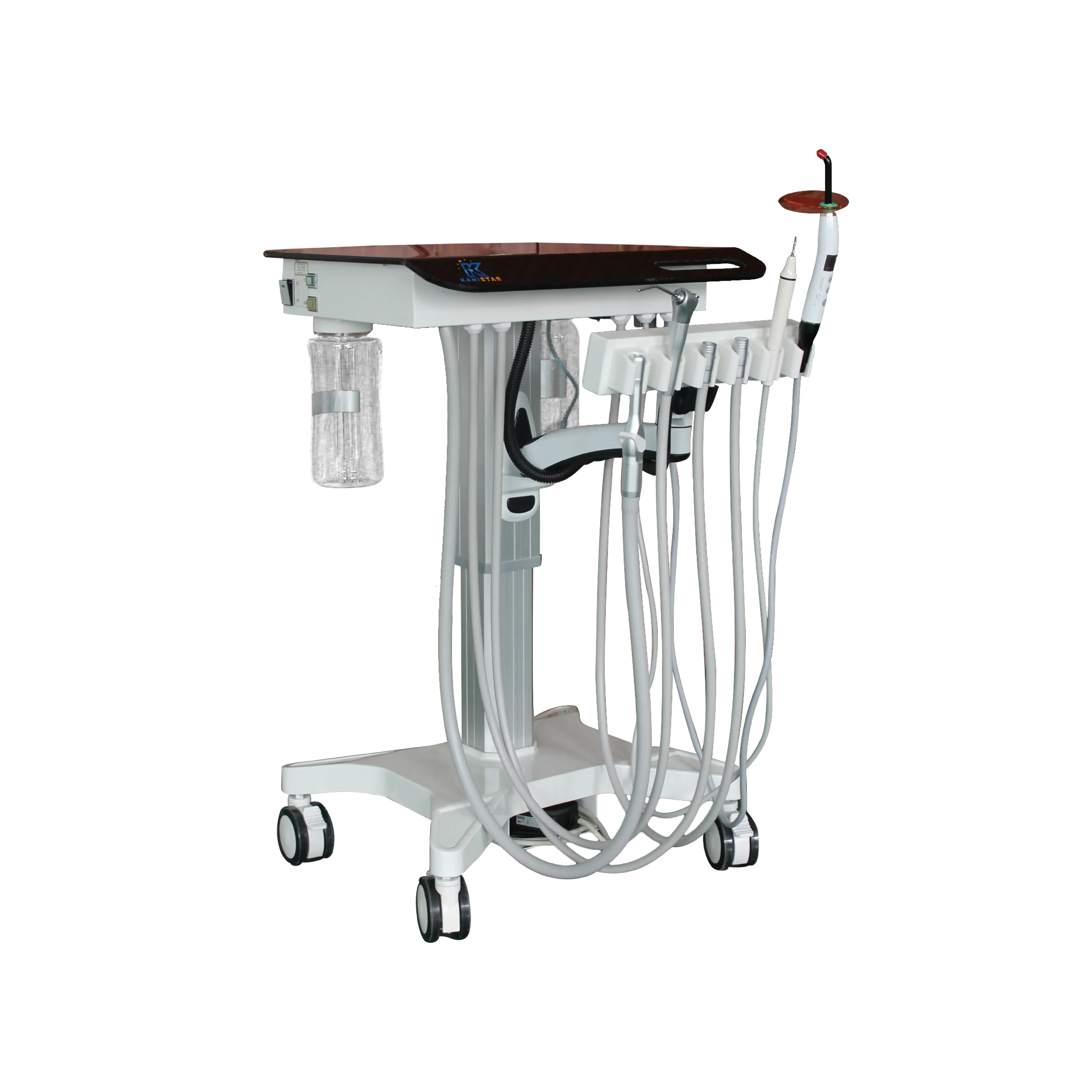 DTL-P302S Mobile Dental Cart,Electric lifting and easy movement with silent medical casters and storage space for foot pedal