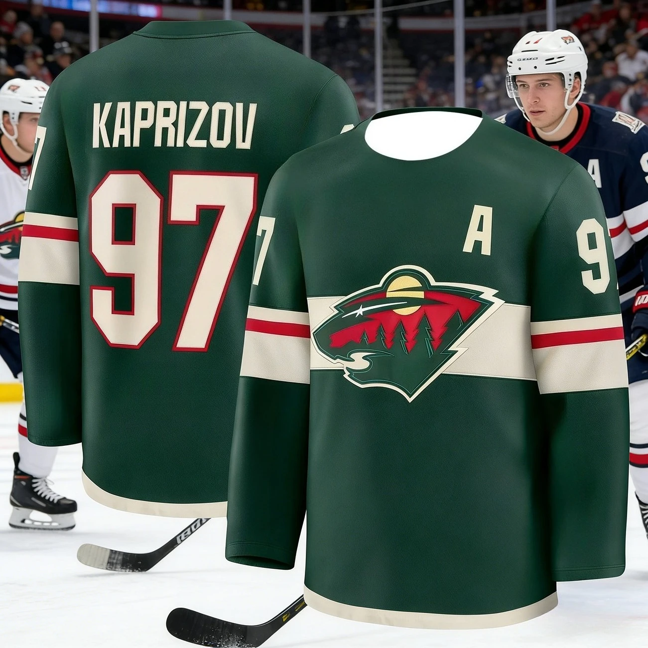 Men's New Ice Hockey Game Sport Shirt with Wild Elements 3D Print, for Training, Breathable and Quick-drying Long Sleeves Kids