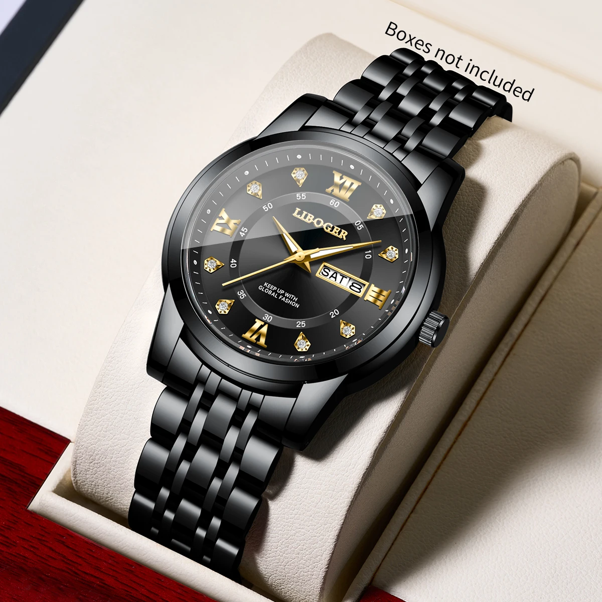 Luxury Watch Display Case - Luksusowy męski zegarek biznesowy z mechanizmem