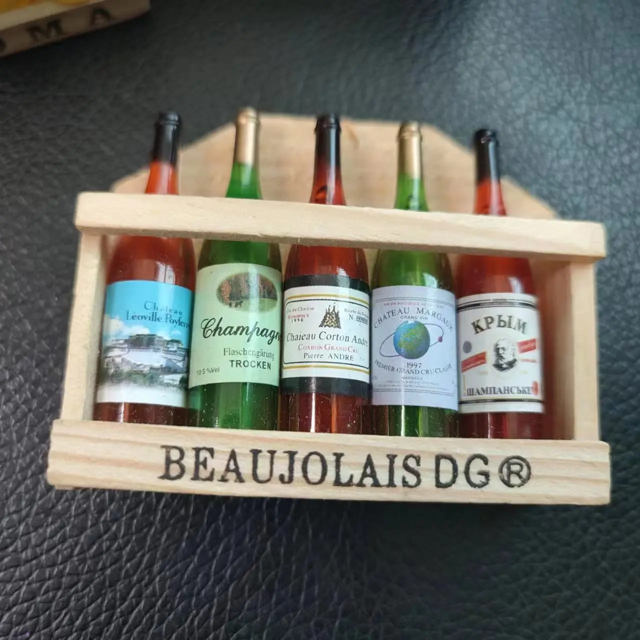 1/6 Schaal Bar Tafel Mini 5 Wijnflessen Met Houten Wijnrek Model Frame DIY Scène Accessoires Props Voor 12 Inch Action Figure