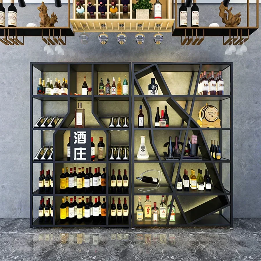 Nordic Coffee Bar Cabinet European Storage Luxury Corner Outdoor Large Commercial Wine Rack Boutique Kabinet Patio Furniture