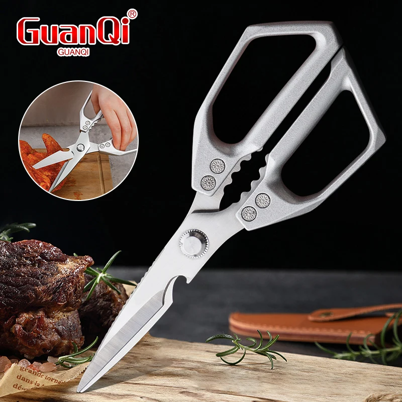 

Aluminum Handle Kitchen Shears for Meat Fish and Poultry Commercial Household Kitchen Scissors Multi-functional Cooking Tools