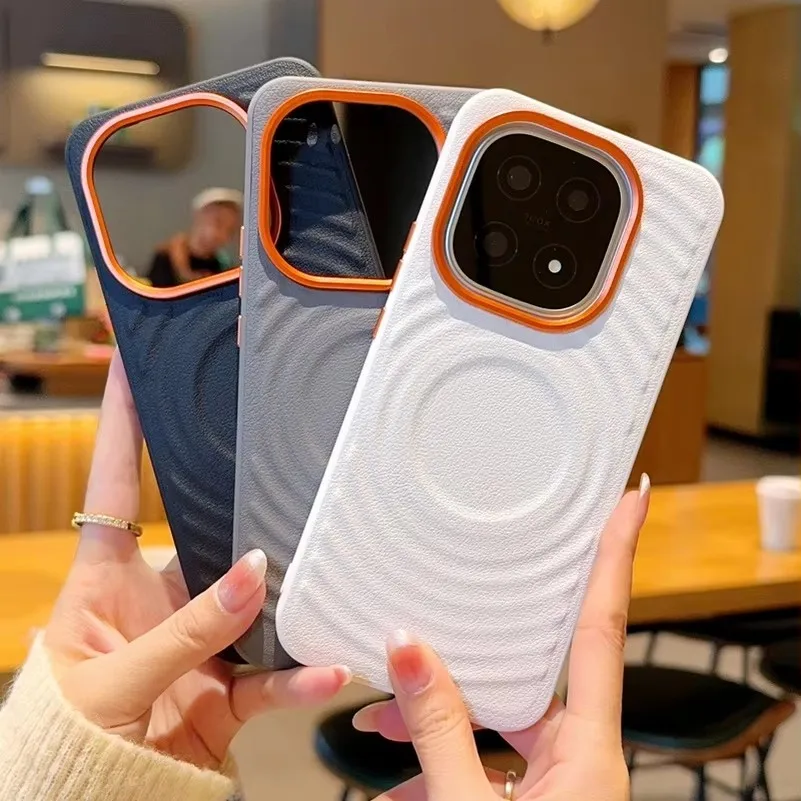 

Phone case Water Ripple Pattern For IQOO 15 13 Z10 Turbo Pro VIVO X300 Pro X200 Ultra x100 Built-in Magnetic Red Heightened Lens