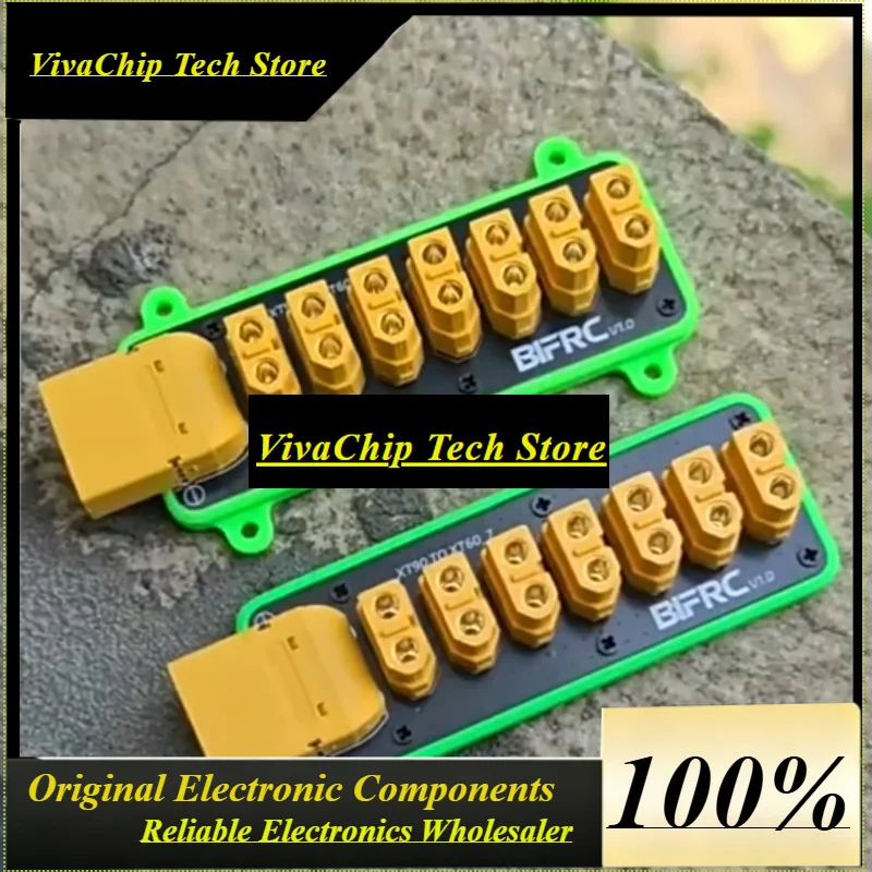 VIVaS1PCS 100A Load Current 1-to-7 Power Distribution Board XT90-to-XT60 PDB Module For RC Drone/Robotics/Industrial Equipment