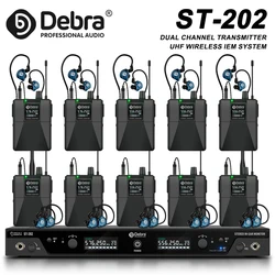 PROFUL ST-202 Stereo In-Ear Monitor System Wireless IEM 560 to 590MHz for Stage Recording Studio Drummer Instrument