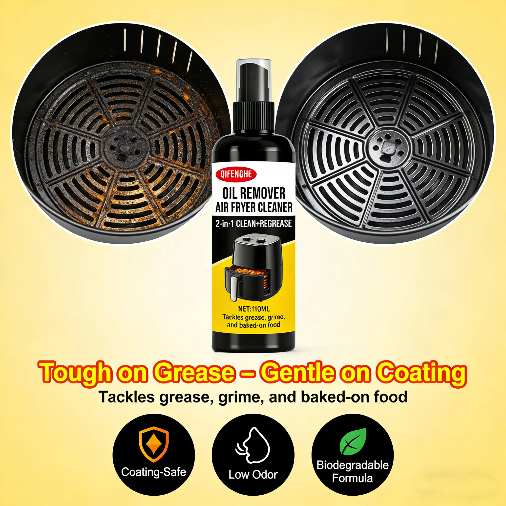 110ml Airfryer Reinigingsspray - Commercial Kitchen Grease Cleaner recensie en prijs