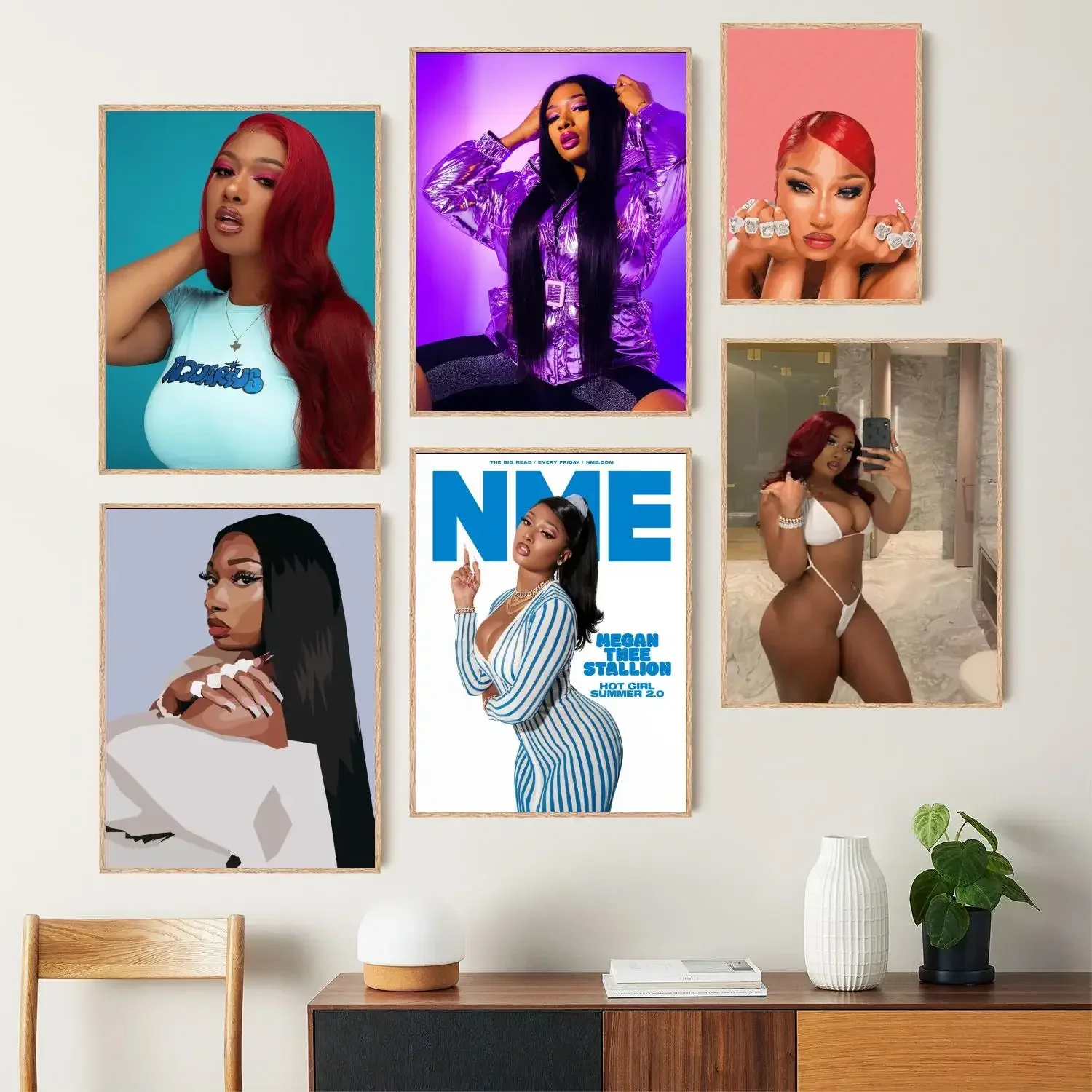 megan thee stallion Canvas Art Poster and Wall Art, Picture Print, Modern Family Bedroom Decor, Posters