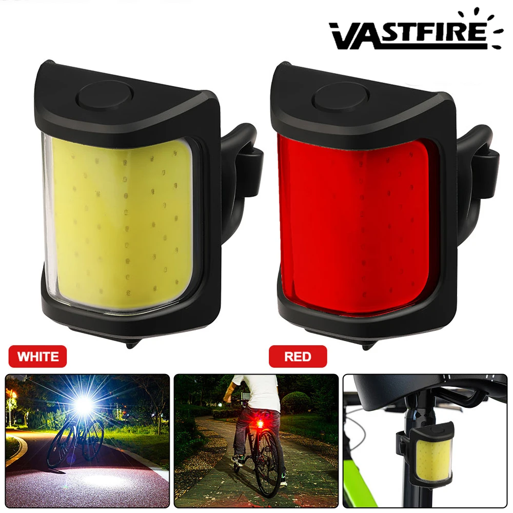 Bicycle Taillight White Red Bike Light Front Lamp Waterproof Bike Rear Warning Light Lamp Warning Cycling Headlight Rear Lamp