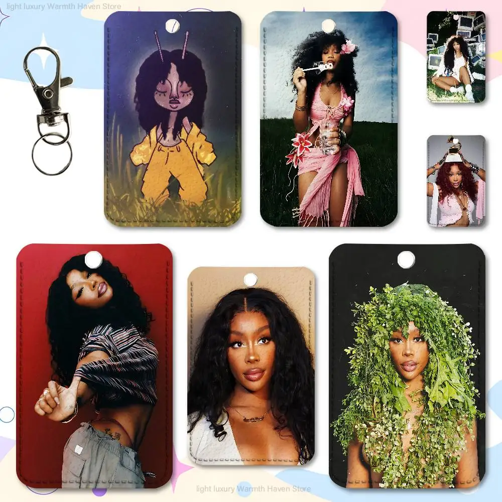 

S-SZA SOS Singer Holder Keychain For Work Card Bank Business Holder Student Card Protective Case Bus Card