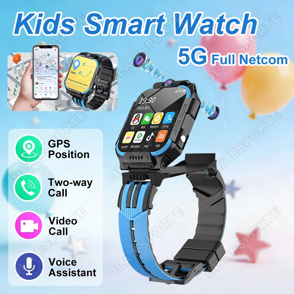 

Детские умные часы 5G с аккумулятором 650 мАч, двойной камерой, видеозвонками, GPS-трекером, функцией SOS, телефонные часы, смарт-часы, подарок для детей на праздник