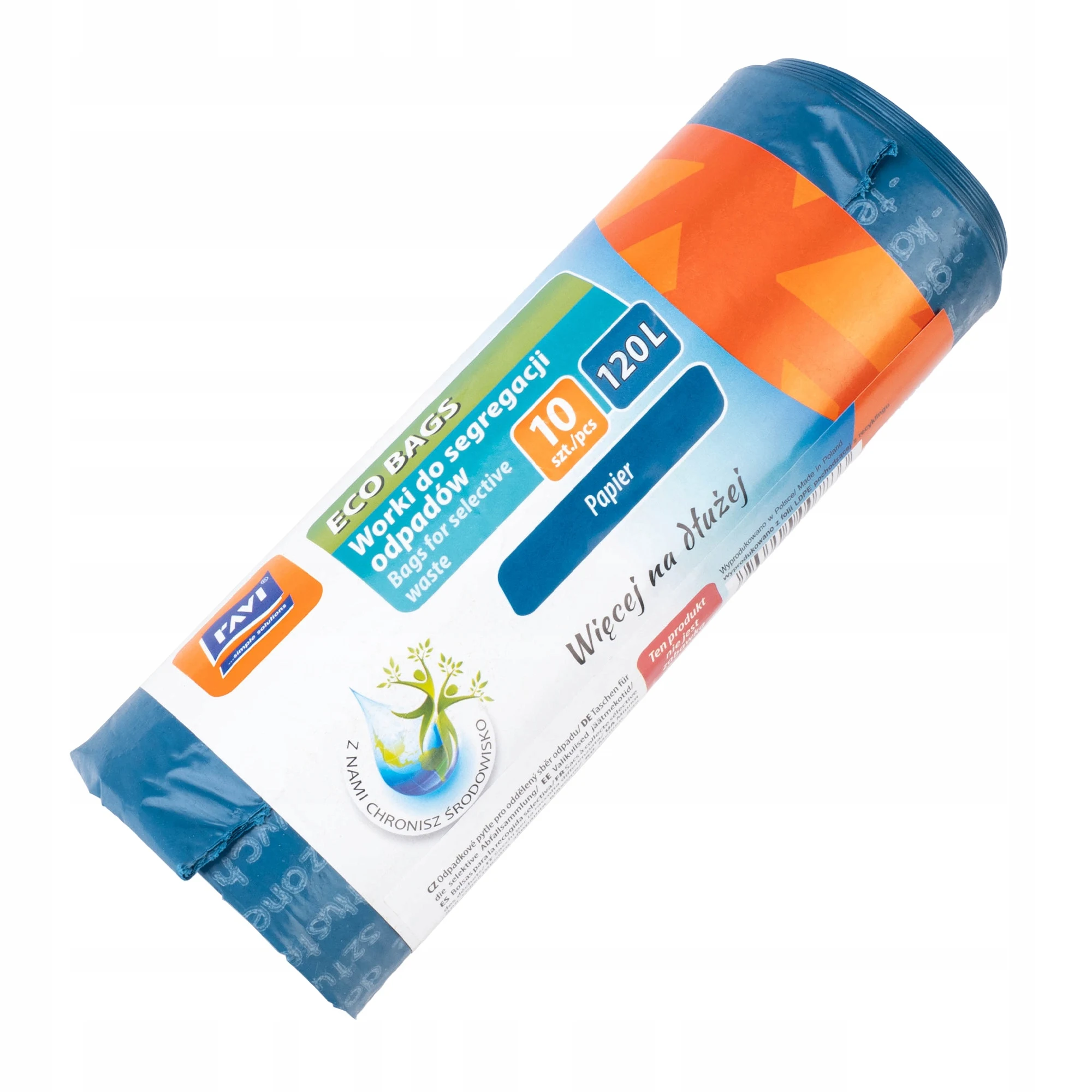 أكياس قمامة قوية سعة 120 لتر من رافي، 10 قطع لورق النفايات #1