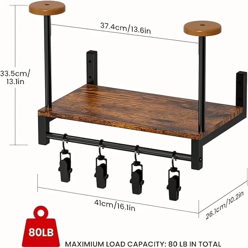 

1pcs Motorcycle Helmet Wall Mount With Wooden Shelf Hooks Motocross and Bicycle Equipment Sports Brackets Motorcycle Accessories