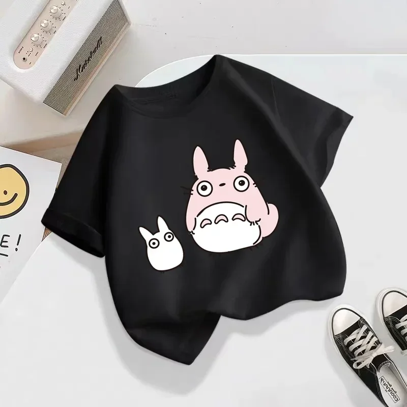 2024 Fashion Totoro Short Sleeve T-shirt Kids Clothing Girls Clothing Boys Baby Clothing Fall Sports Casual Kids Top