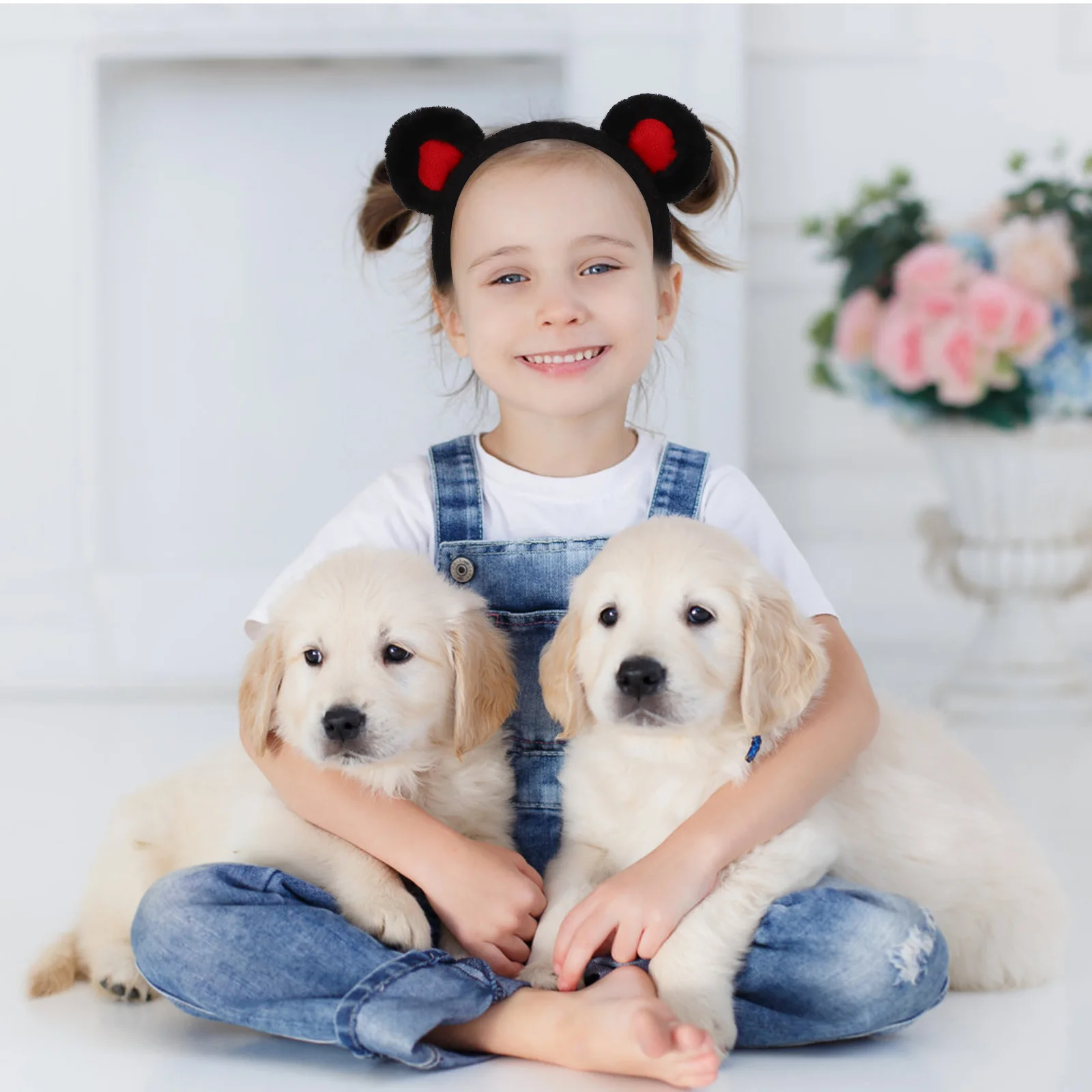 Orelhas de animais traje urso bandana festa headwear acessórios para o cabelo meninas aros bonito hairband para