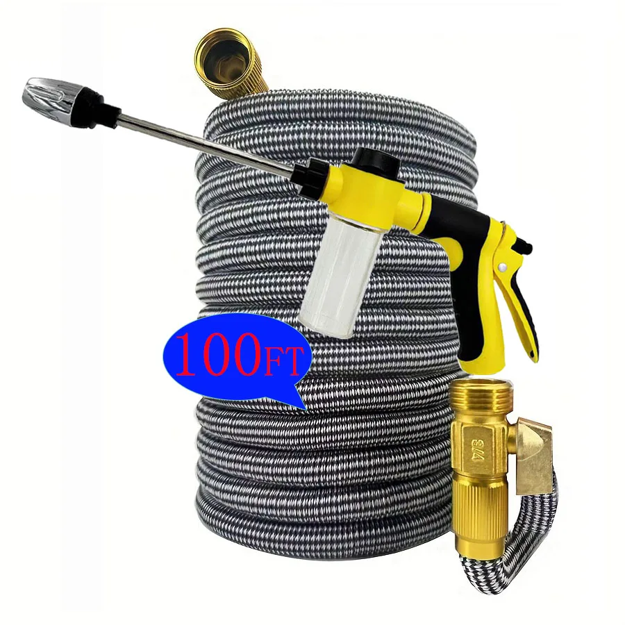 

Садовый шланг высокого давления, расширяемый волшебный шланг для полива и очистки сада, соединительная спринклерная головка US 3/4, спринклерное устройство