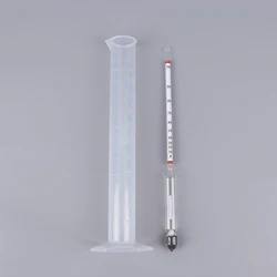 1Set Hydrometer Tester Vintage Measuring Bottle Set Tools Alcoholmeter Wine Concentration Meter 0-100 Hydrometer