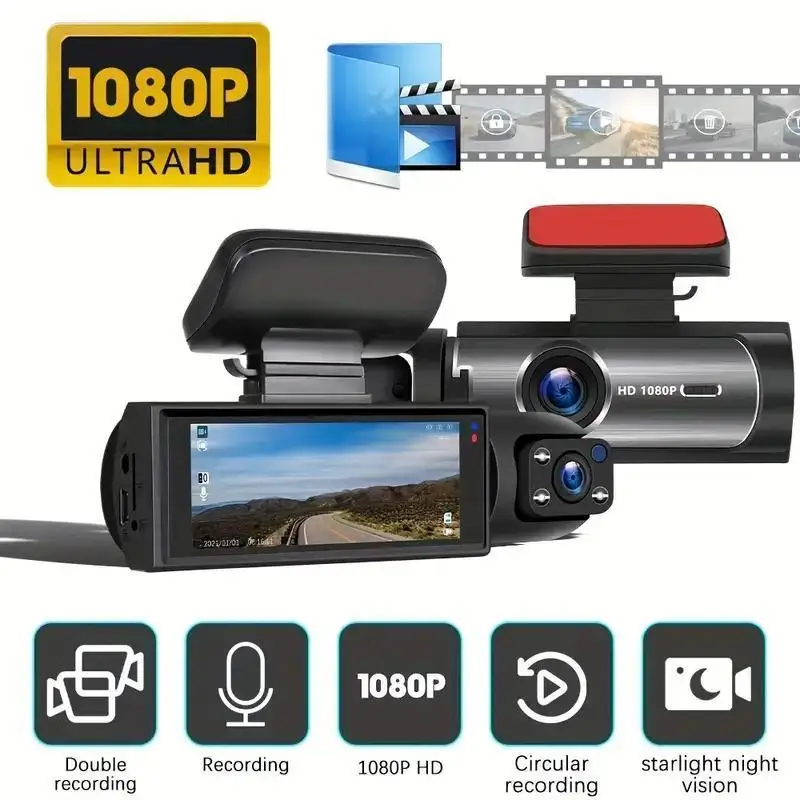 

Whatook Dash Cam 1080P Car Camera, Front Dash Camera for Cars, Mini Dashcams for Cars with Night Vision, Recording with 32GB