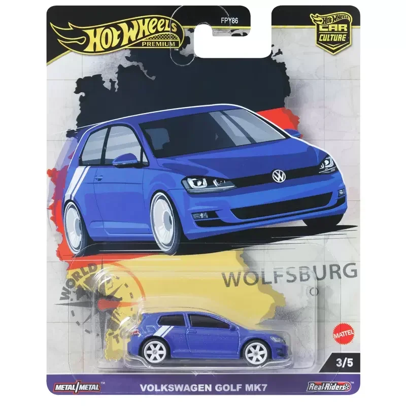 Original Hot Wheels Car Culture World Tour Premium Models Audi Volkswagen Golf Audi Alfa Toyota Supra Boys Toys 1/64 Automobile