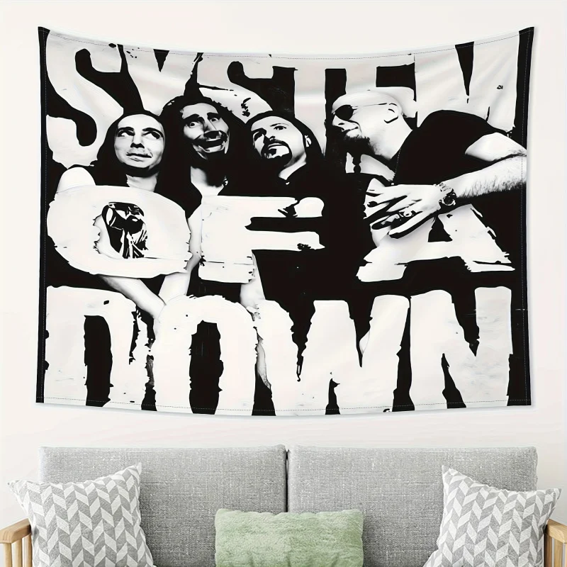 VIKAMA Nu Metal Band Wandteppich, personalisierte Dekoration für Wohnung, Musikstudio, Bar, Wanddekoration