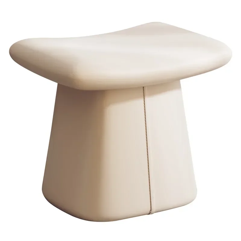 Designer Dressing Stool Makeup Bedroom Chair Nail Art Soft Seat Leather Seating Pier Home Light Luxury Shoeshine Stool image 4