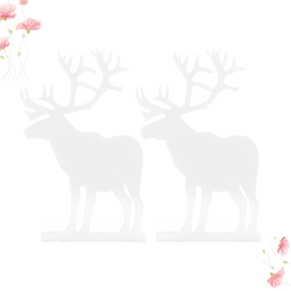 

Elk Metal Book Stand 2PCS Sturdy Bookend for Home Office Desktop Decoration ganize Books Files Magazines Storage