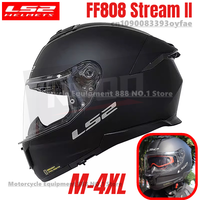 LS2 Stream II Motorcycle Helmet FF808 Motocross Helmet Double Lens Full Helmet Anti Fog Lens cascos para moto