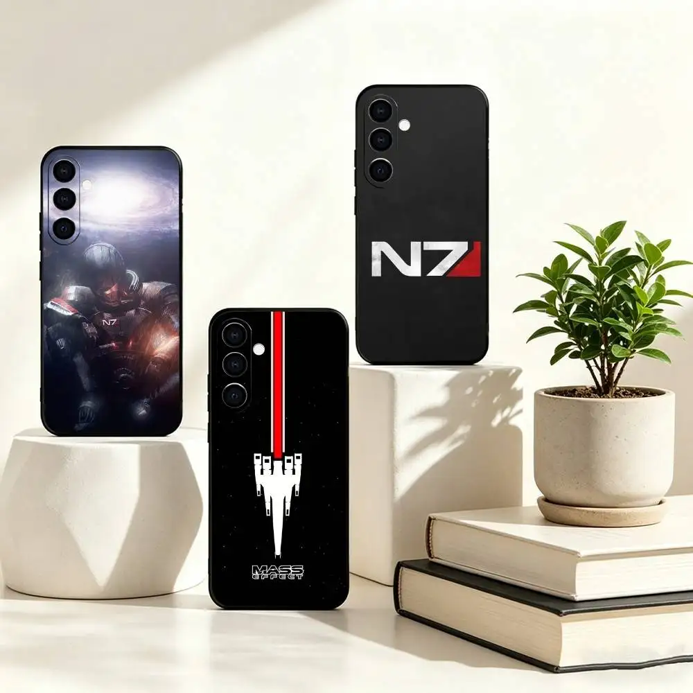 G-Game M-Mass Effect Phone Case For Samsung Galaxy A73,A72,A71,A70,A53,A52,A51,Soft Silicone Black Cover