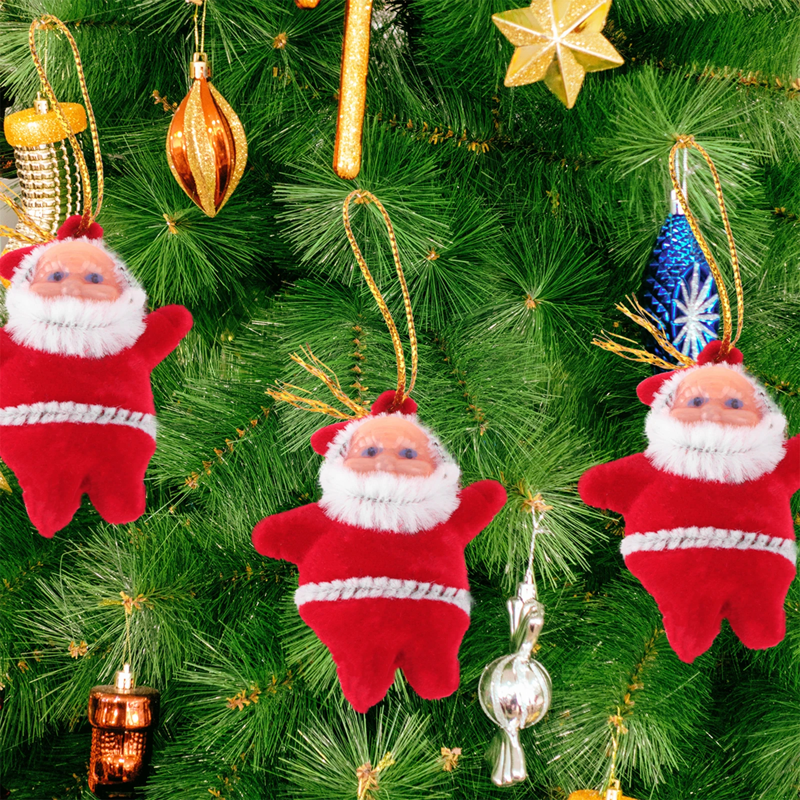 

Plant Christmas Tree Pendant Father Window Decorations Miniature Ornaments Santa