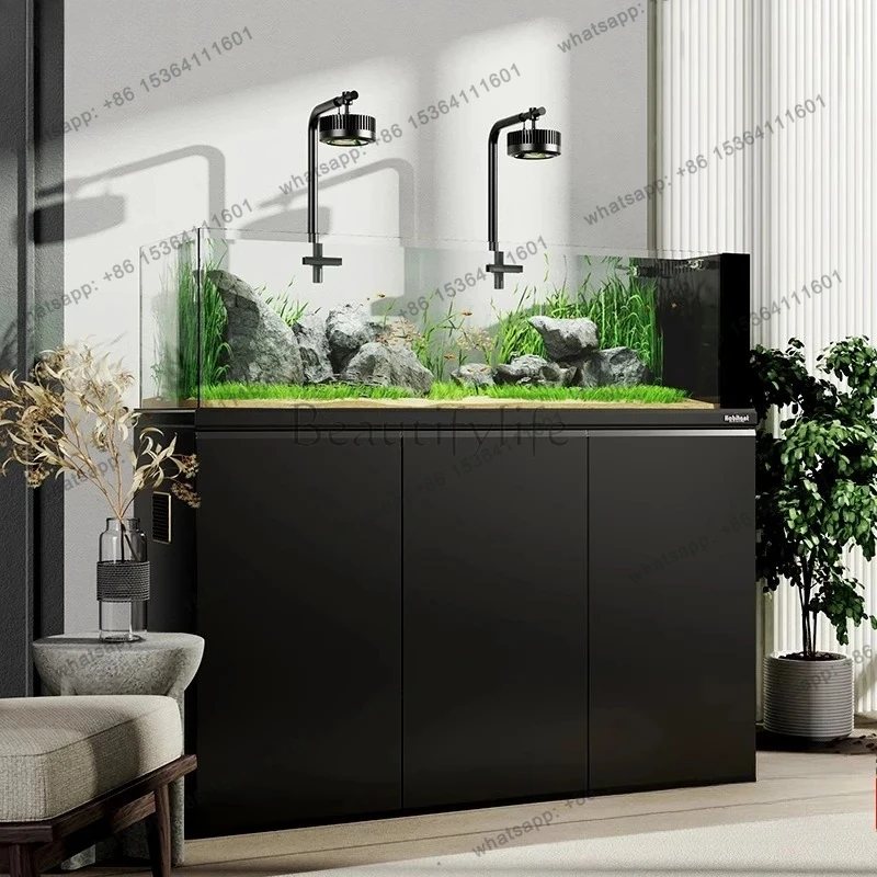 

Native Stream Tank Fish Tank Bottom Filter Ultra-white Glass Living Room Landscaping Aquarium