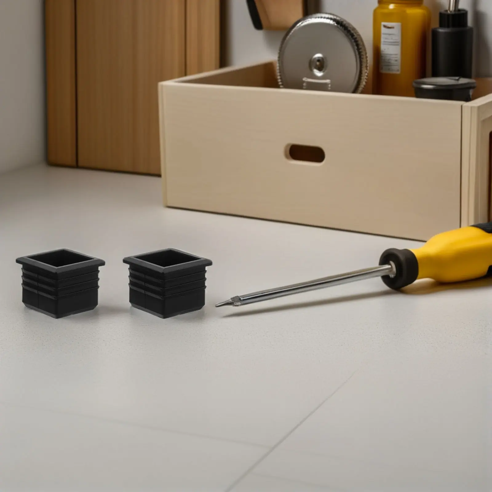 

10Pcs Square Tube Converter Sleeve 4.30x4.30x3.30cm Plastic Tube Insert Adapter for Seamless Square Tubing Connections