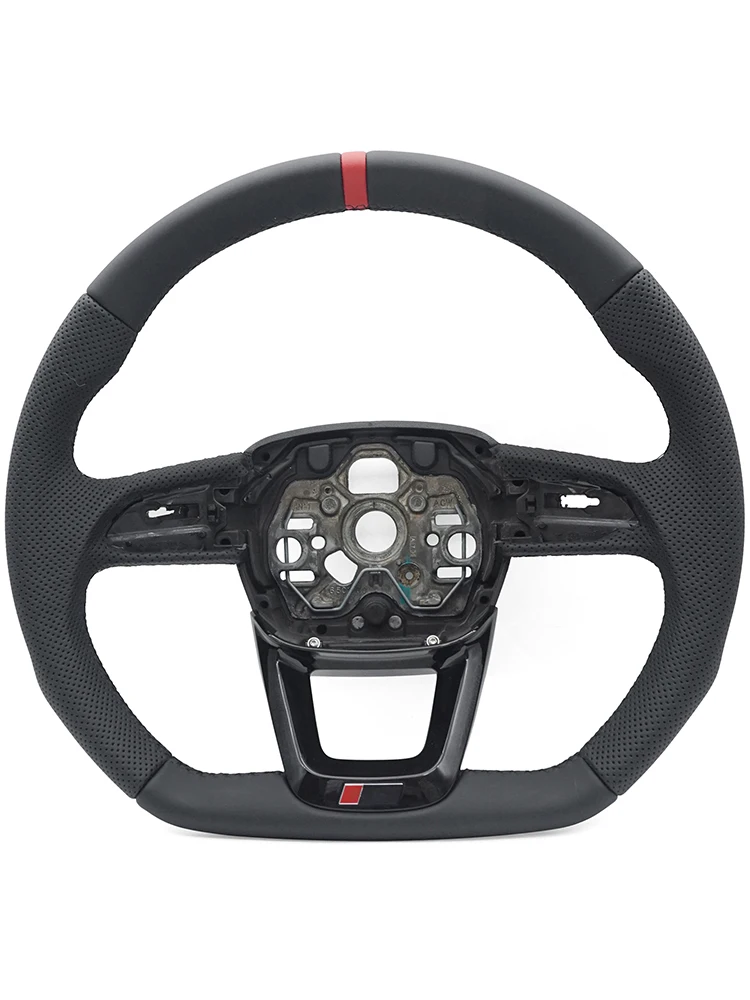 Geschikt voor Audi Q3 F3 geheel zwart geperforeerd lederen sportstuur, auto-accessoires - afbeelding 2